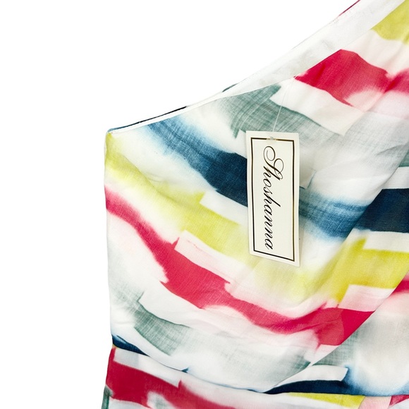 New SHOSHANNA Dress Silk One Shoulder Julie Printed - Picture 5 of 12